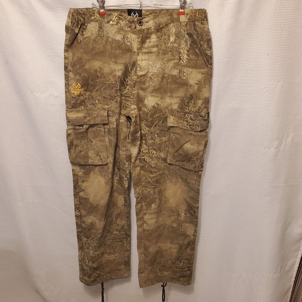 Realtree Pants Men’s Medium 32/34 Cargo Camouflage Max-1 XT Stretch Hunting